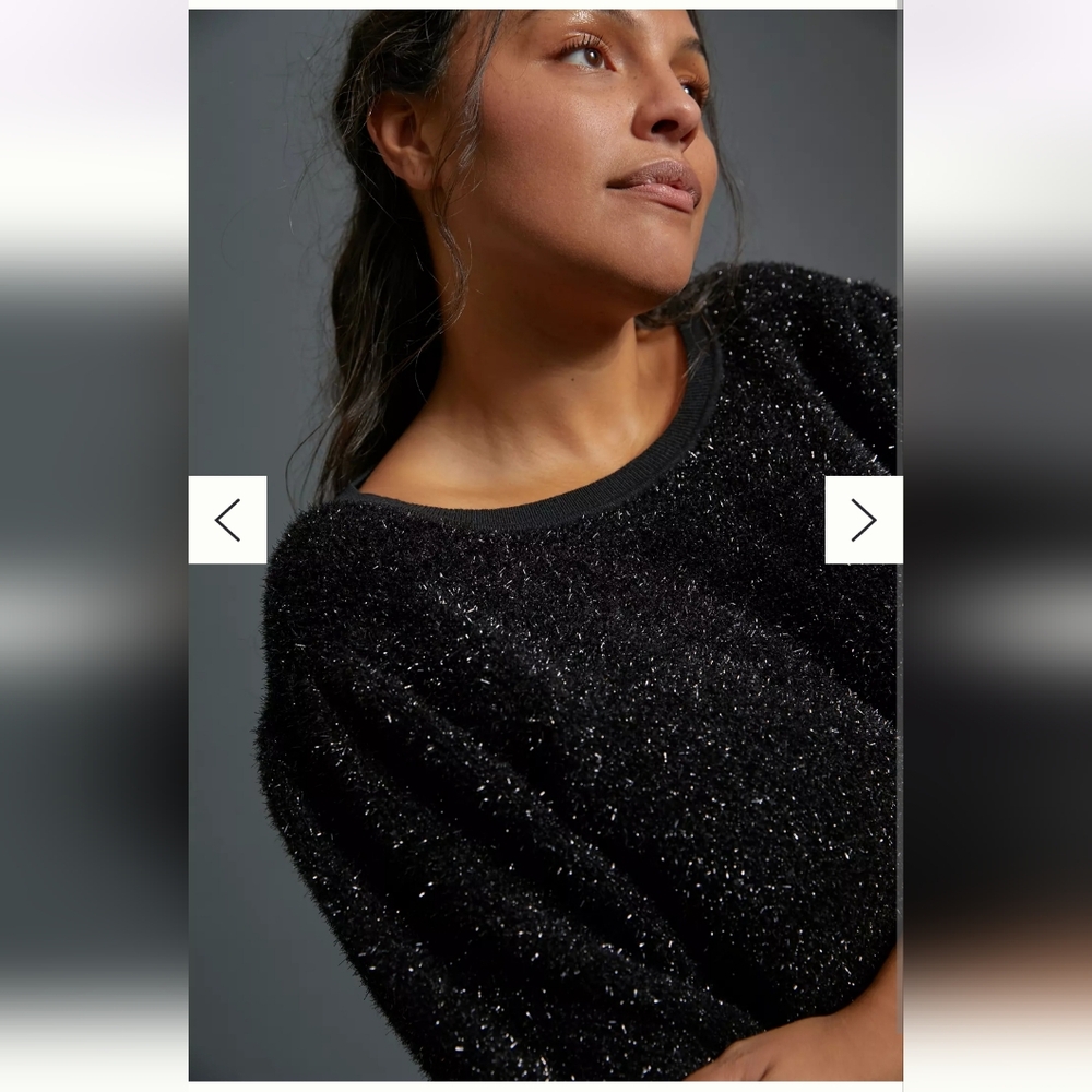 Maeve Anthropologie Pamela Tinsel Shimmer Sweater - Picture 6 of 14